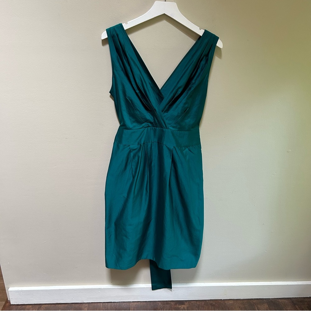Moschino~Cheap and Chic Pleated Sleeveless Cotton + Silk Bow Dress US 10 / IT 44